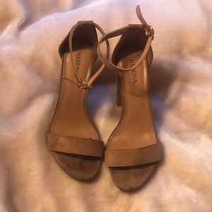 Gently used suede nude sandals